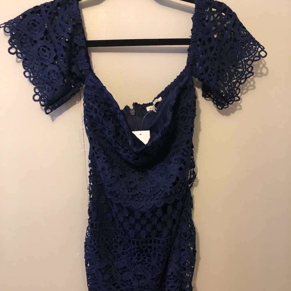Blue Flower lace dress